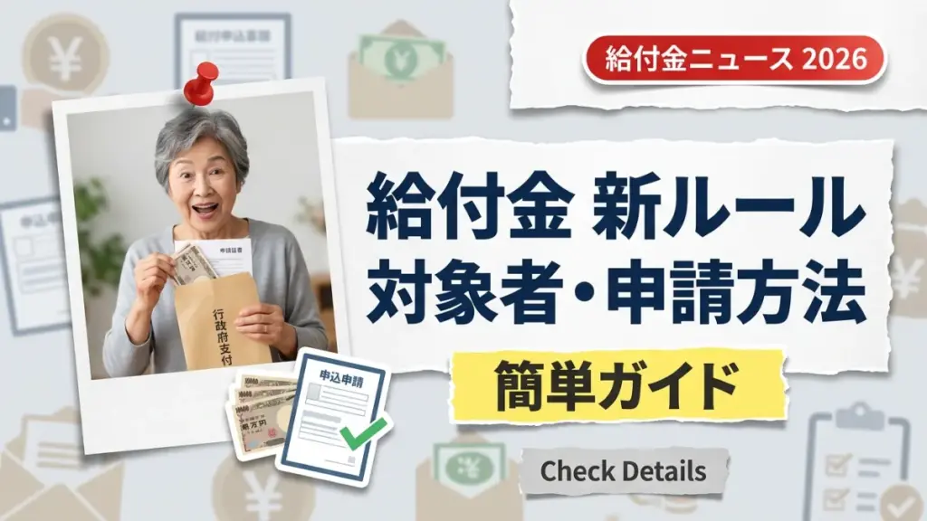 【2026年】給付金の新ルール：対象者と簡単な申請方法ガイド
