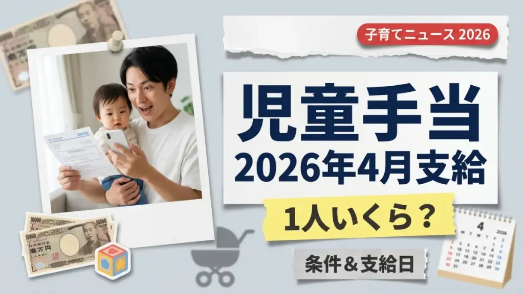 児童手当2026年4月支給｜受給条件・子ども1人あたりの金額・支給日解説