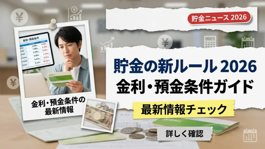 貯金の新ルール2026：金利と預金条件の最新ガイド