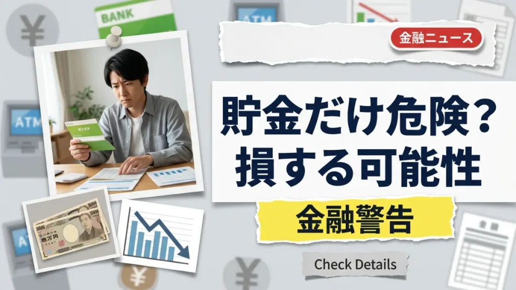 日本の貯蓄者への金融警告：銀行預金だけでは損する可能性