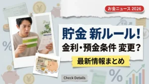 【2026年】貯金の新ルール！銀行金利と預金条件が変わる？最新情報まとめ