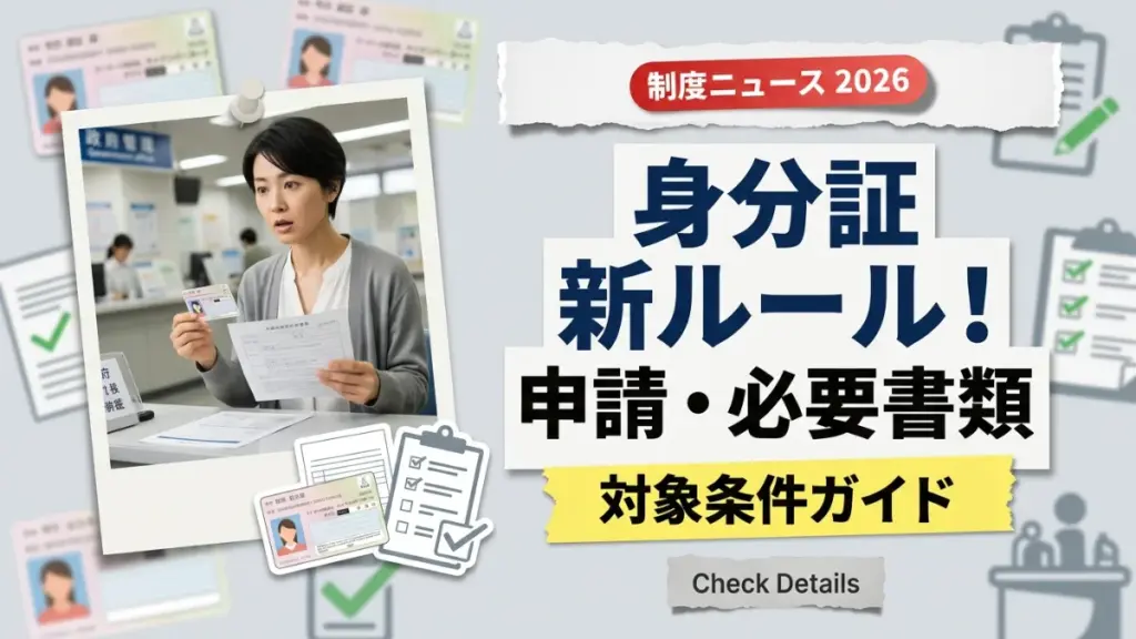 【2026年最新】身分証明書ルール変更：申請方法・必要書類・対象条件ガイド