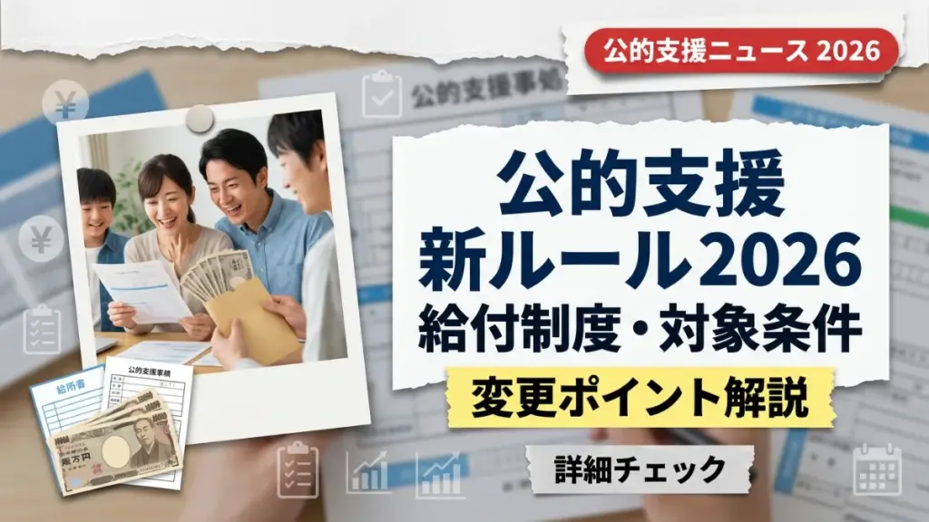 給付金の新ルール2026：対象者と申請方法を解説