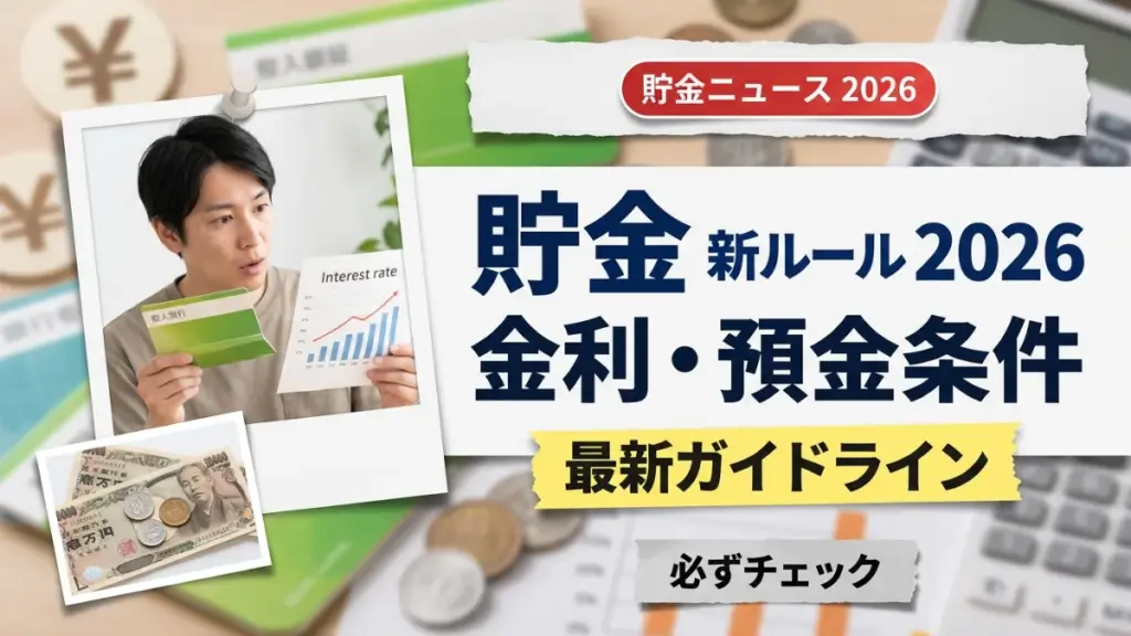 貯金の新ルール2026：金利と預金条件の最新ガイドライン