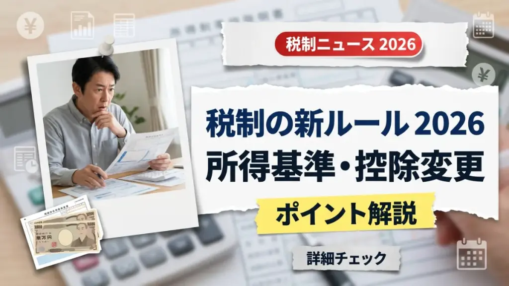 税制の新ルール2026：所得基準・控除制度の変更ポイント
