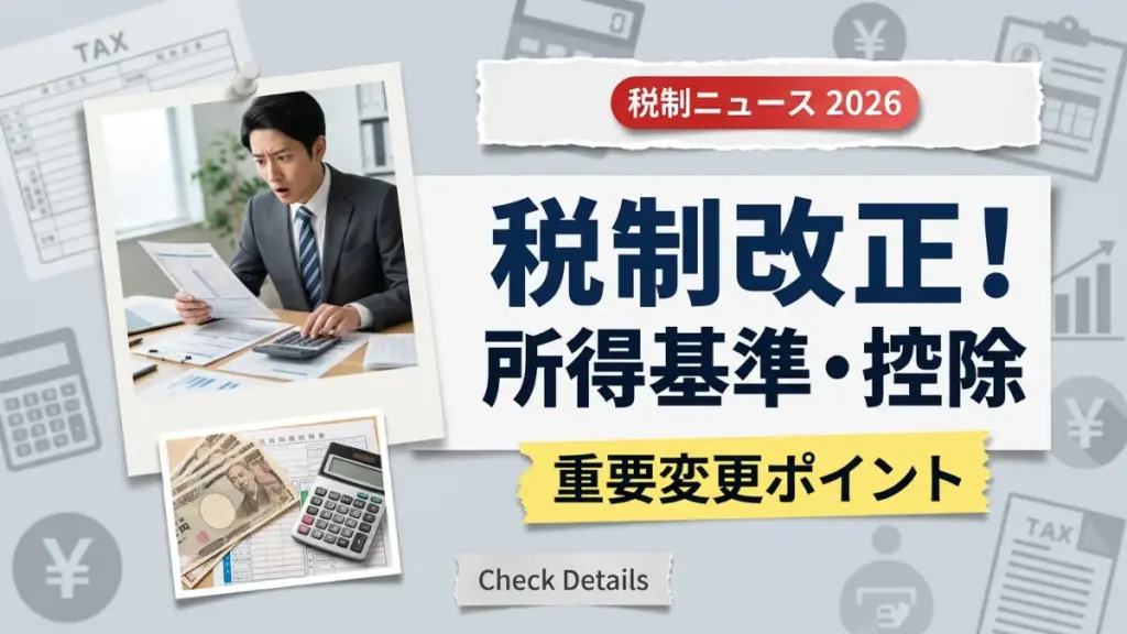 【2026年税制改正】所得基準と控除制度の新しい変更ポイント