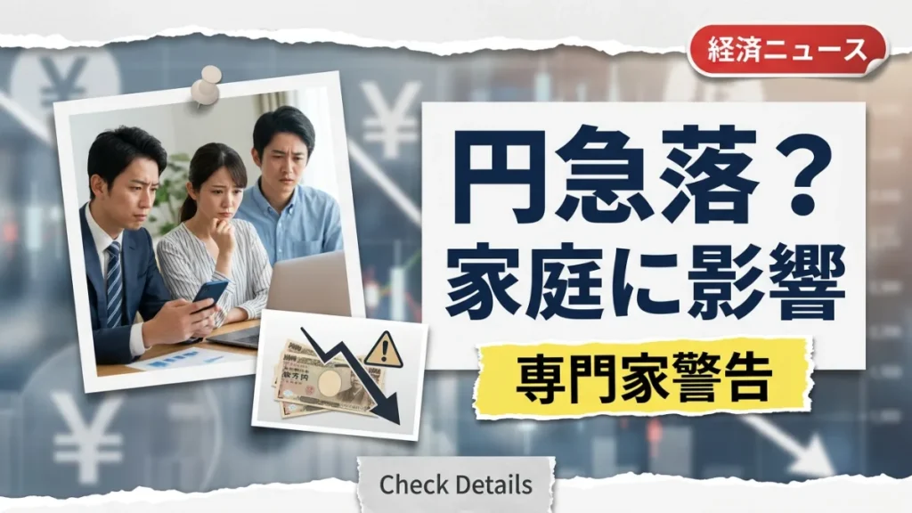 円急落の懸念：専門家が日本の家庭に警告