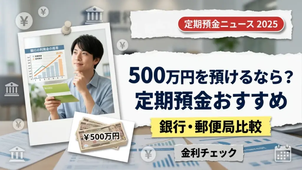 【2025年12月】500万円を1年、定期預金に預けるならどの銀行がいい？おすすめの定期預金 [銀行・郵便局]