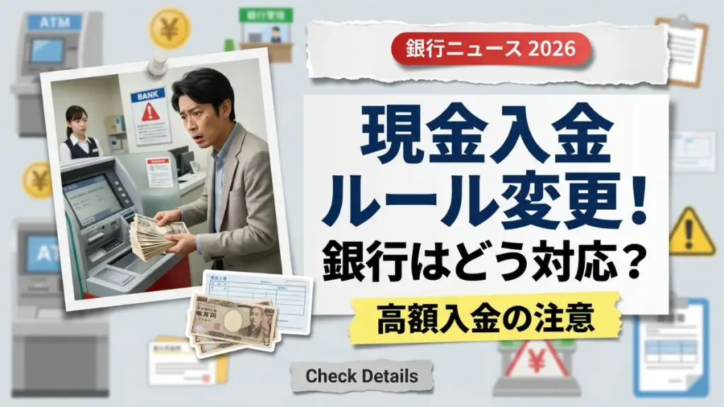 【注意】現金入金ルール変更：高額入金時の銀行対応とは