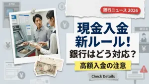【注意】現金入金の新ルール！高額入金すると銀行はどう対応する？